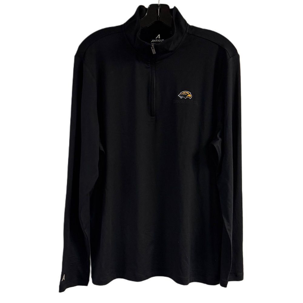 NWT Antigua Southern Miss Golden Eagle Quarter Zip Black Shirt Size M